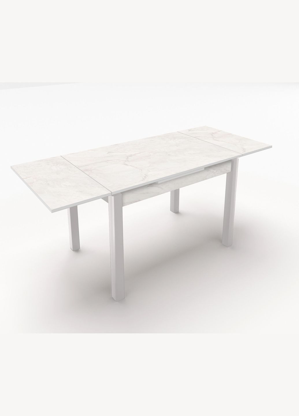 Стіл обідній розкладний Марсель 900 Білий/Мармур Ромео білий Fusion Furniture (341525550)