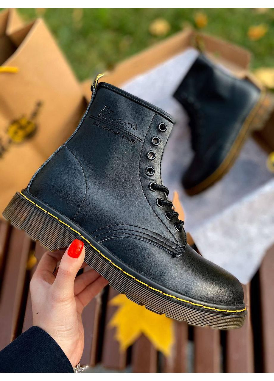 Черные зимние ботинки мужские dr. martens 1460 black 11822006 доктор мартинс берцы No Brand