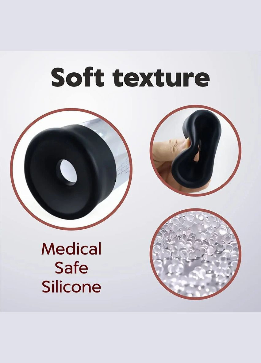 Вакуумна помпа зі стрілковим манометром і ручним насосом - CherryLove Men Powerup (332209623)