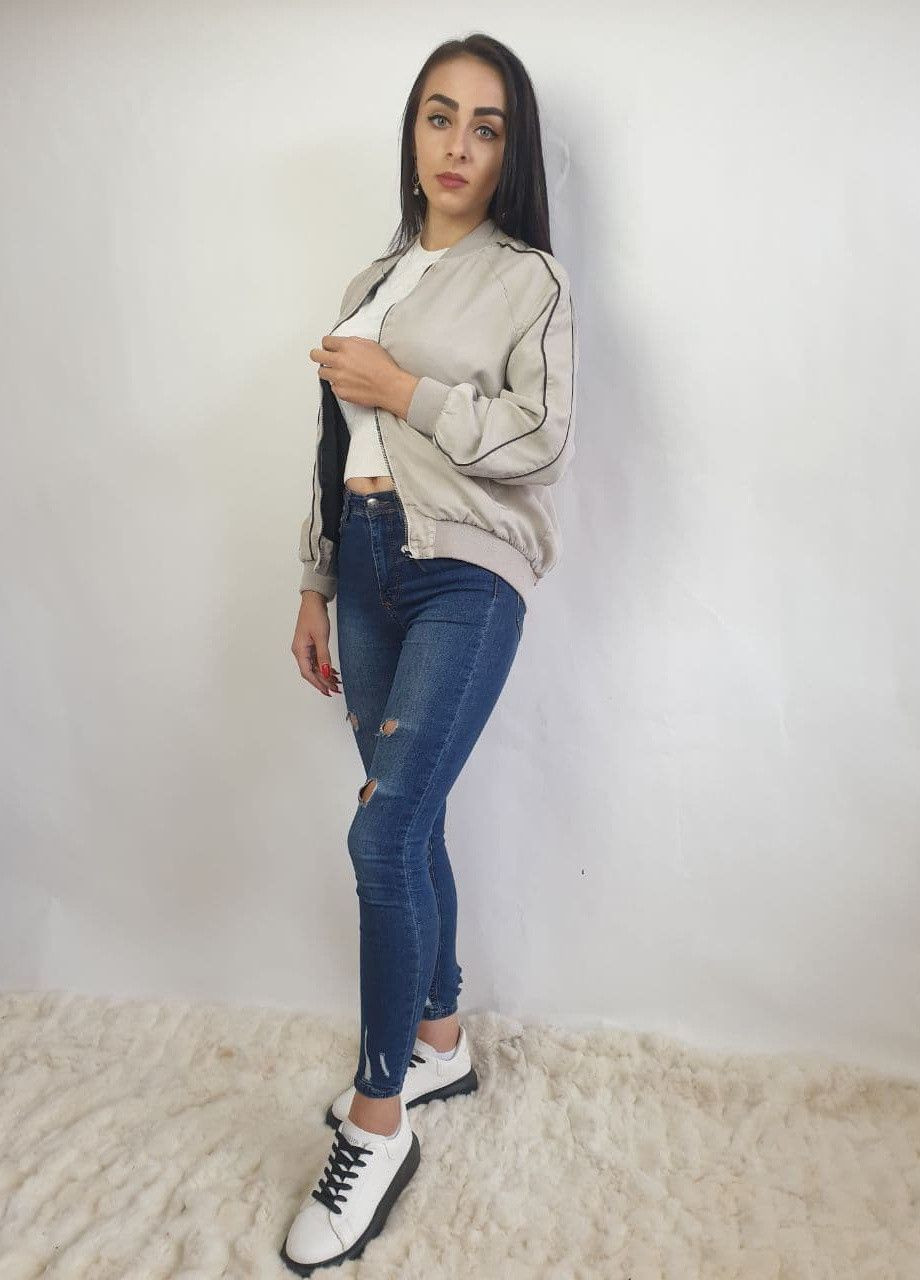 Бежевая демисезонная куртка 17s2ouoo7 бежевый Eleven Paris