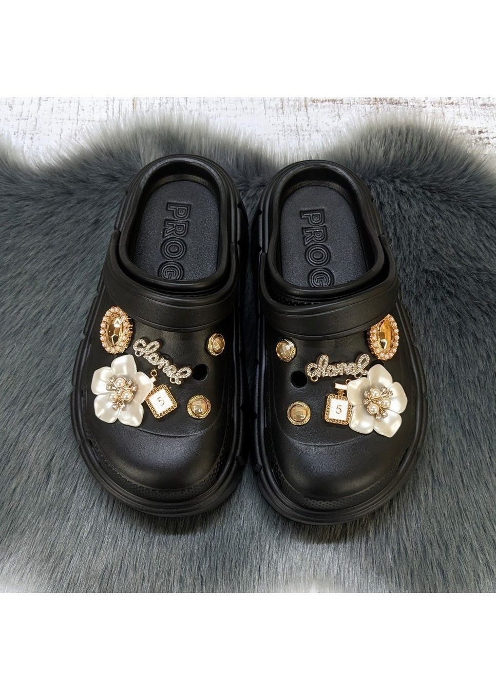 Кроксы женские на платформе Progress (317211434)