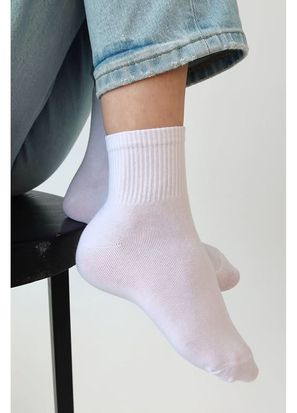 Белые носки короткие с резинкой в рубчик masterstep 0220 unisex Master Step (351584526)