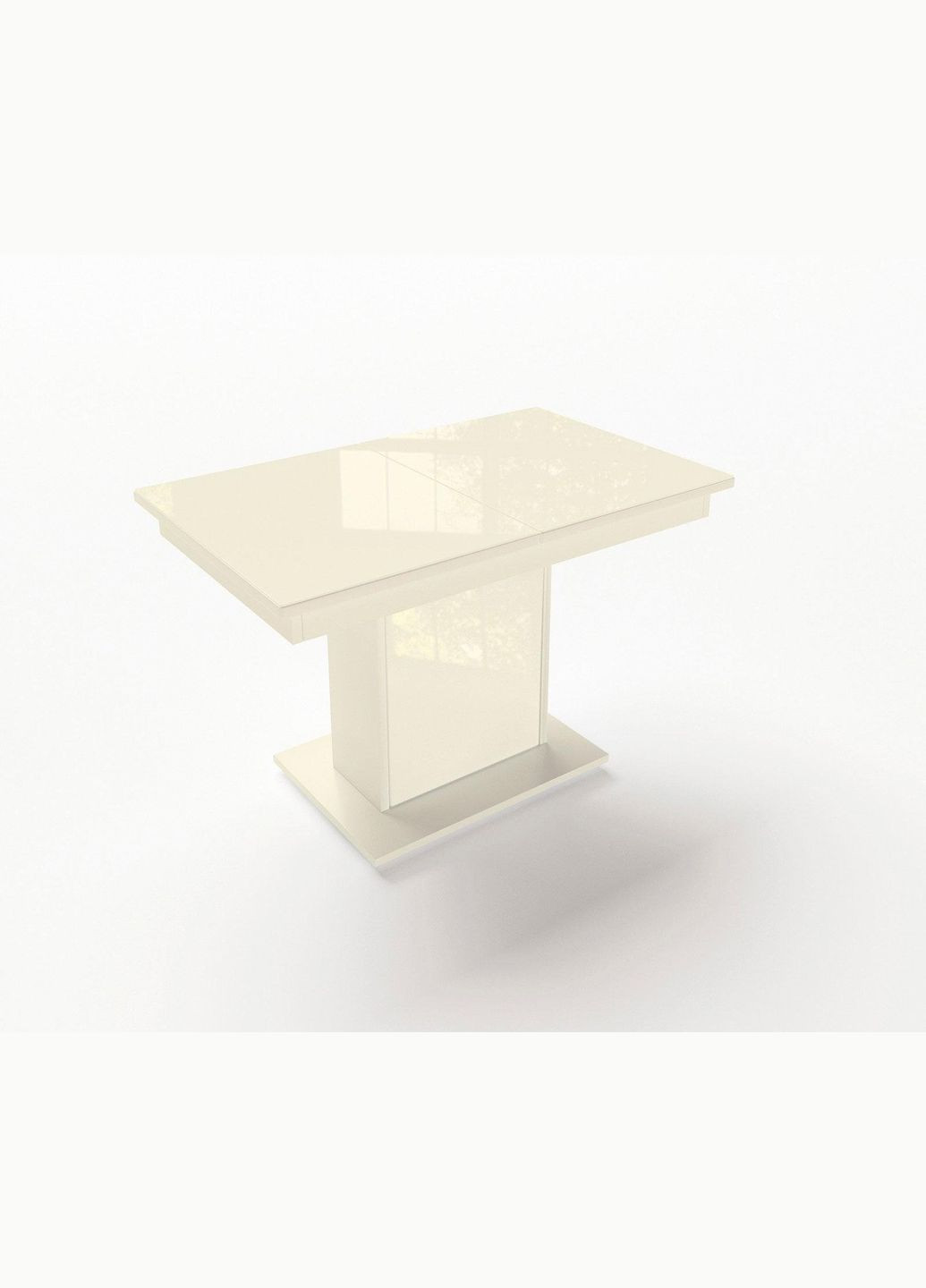 Стіл обідній розкладний Бостон Ваніль/Скло ваніль (10000153) Fusion Furniture (341525568)