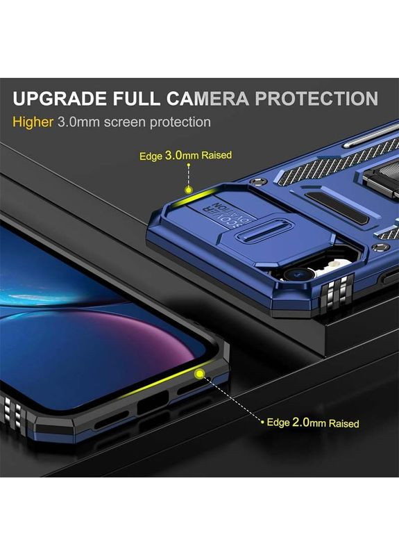 Ударостійкий чохол Camshield Army кільце для Apple iPhone XR (6.1") Синій Epik (372499543)