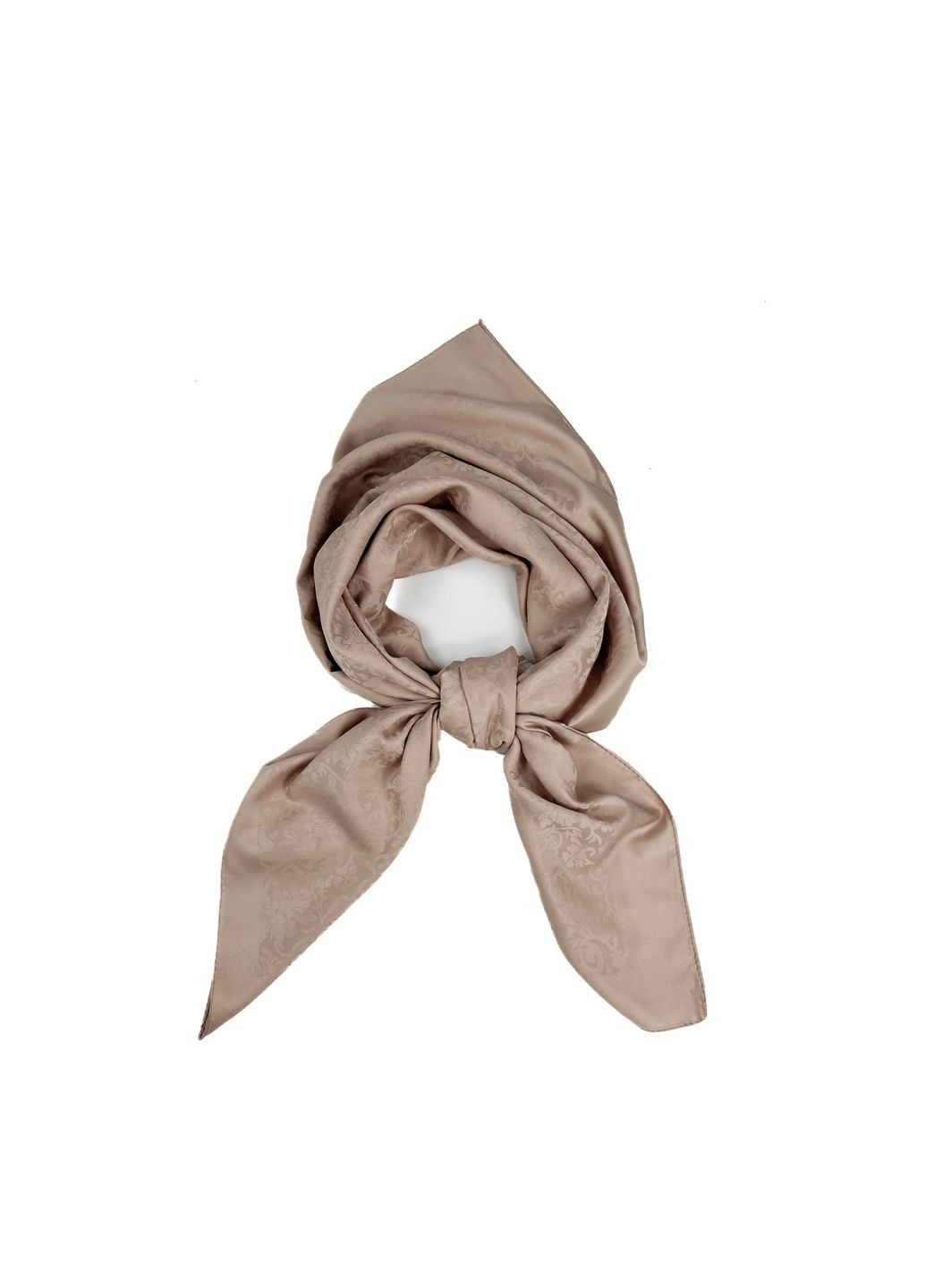 Платок женский с принтом однотонный вискоза бежевый ТЕРЕСА LuckyLOOK 472-976 (324741884)