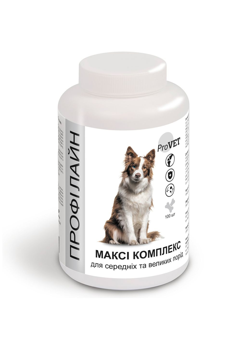 МАКСІ КОМПЛЕКС Профілайн для собак середніх і великих порід, 100 табл. (4823082418824) ProVET (279571922)