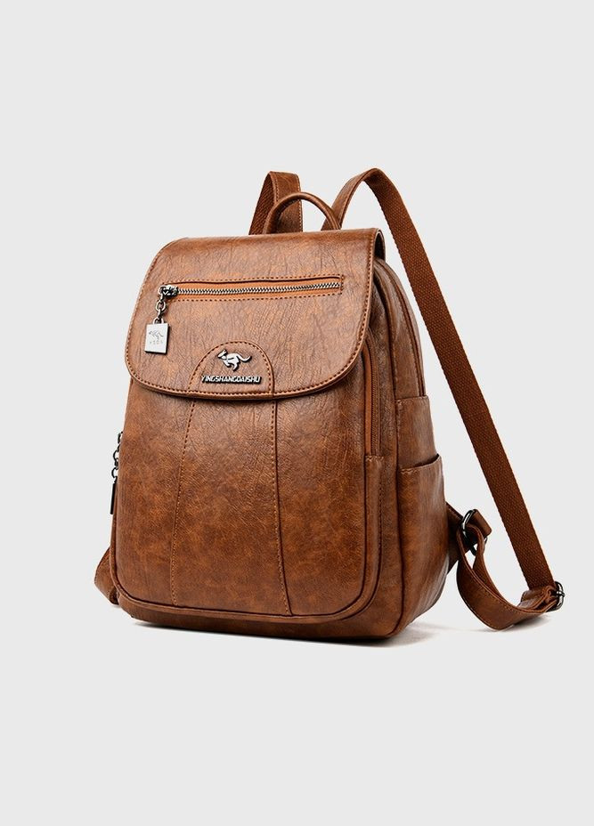 Женский рюкзак рюкзачок портфель Коричневый (938ДКк) No Brand (335841046)