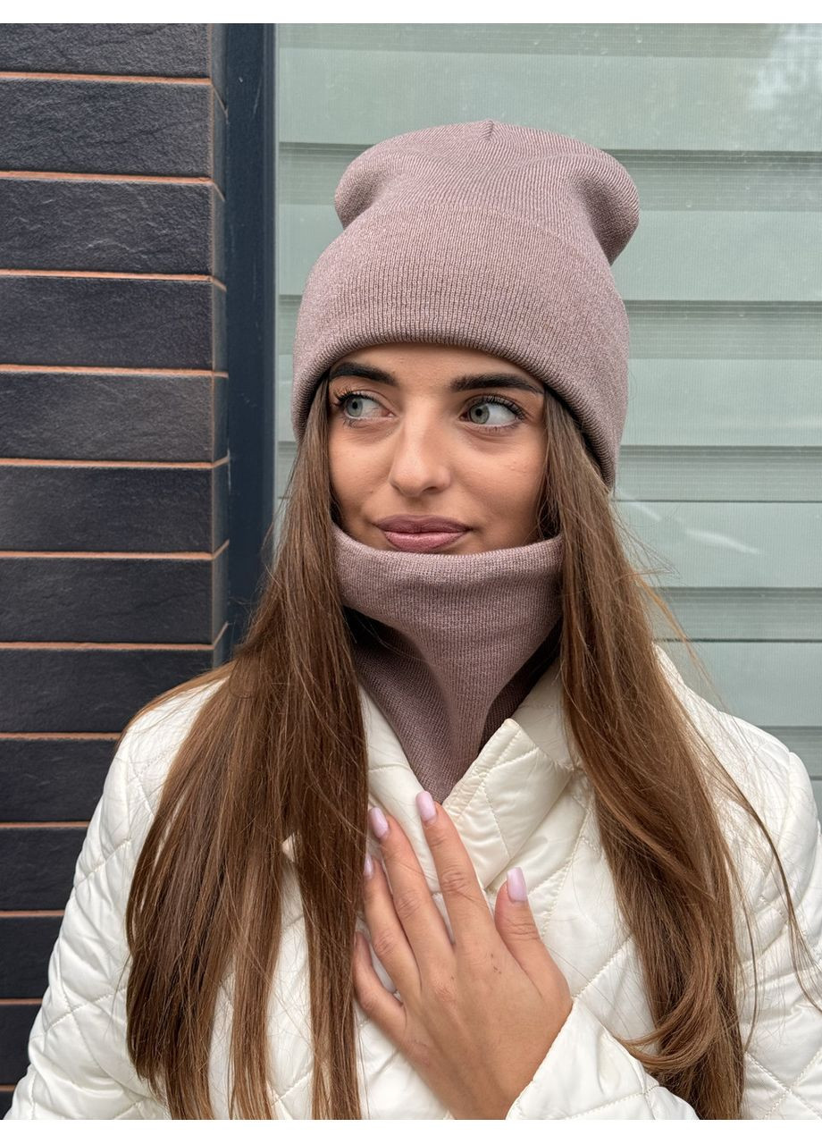 Молодежный комплект шапка и женский баф STD (365811896)