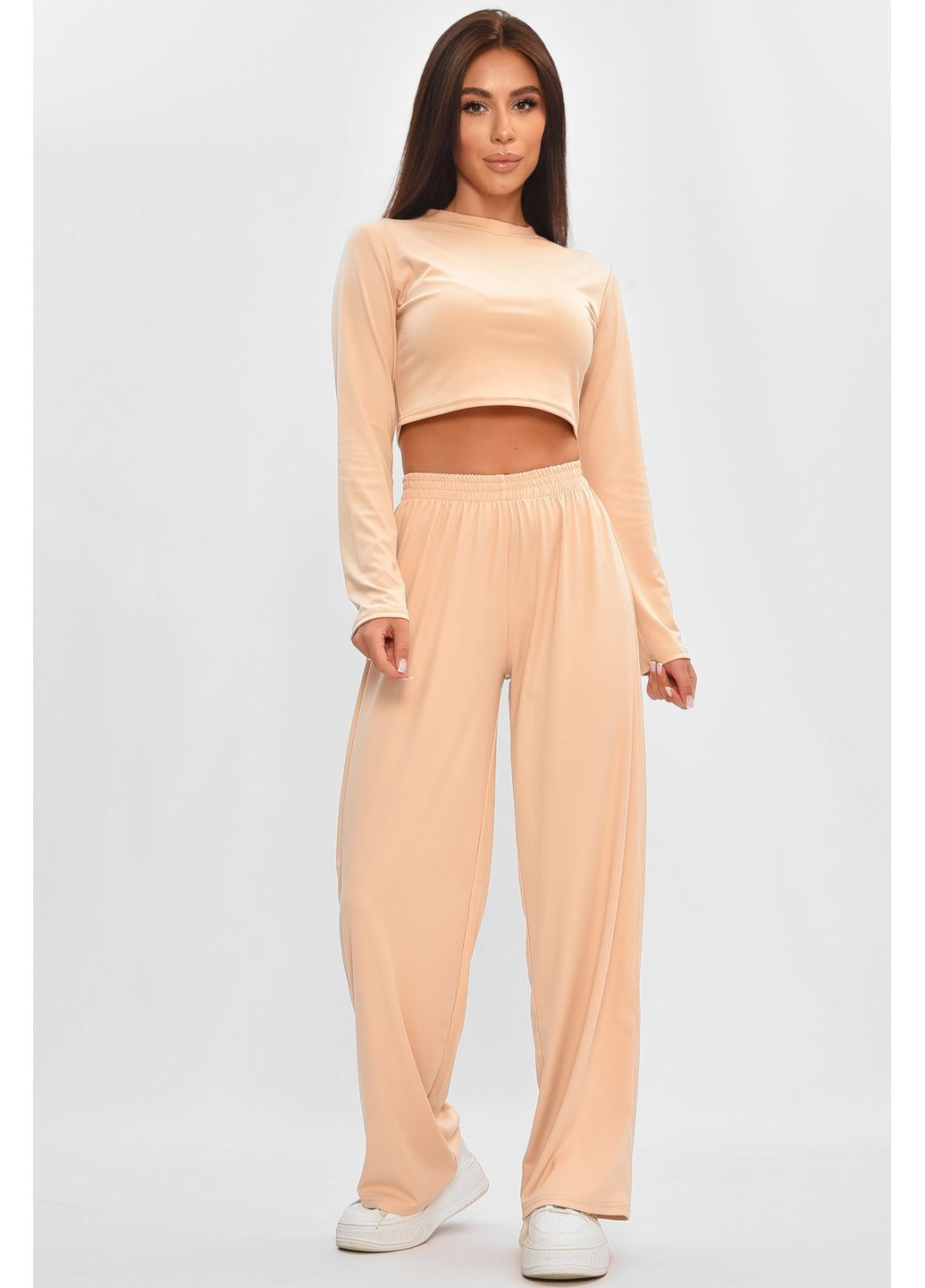 Костюм женский бежевого цвета Let's Shop (358058550)