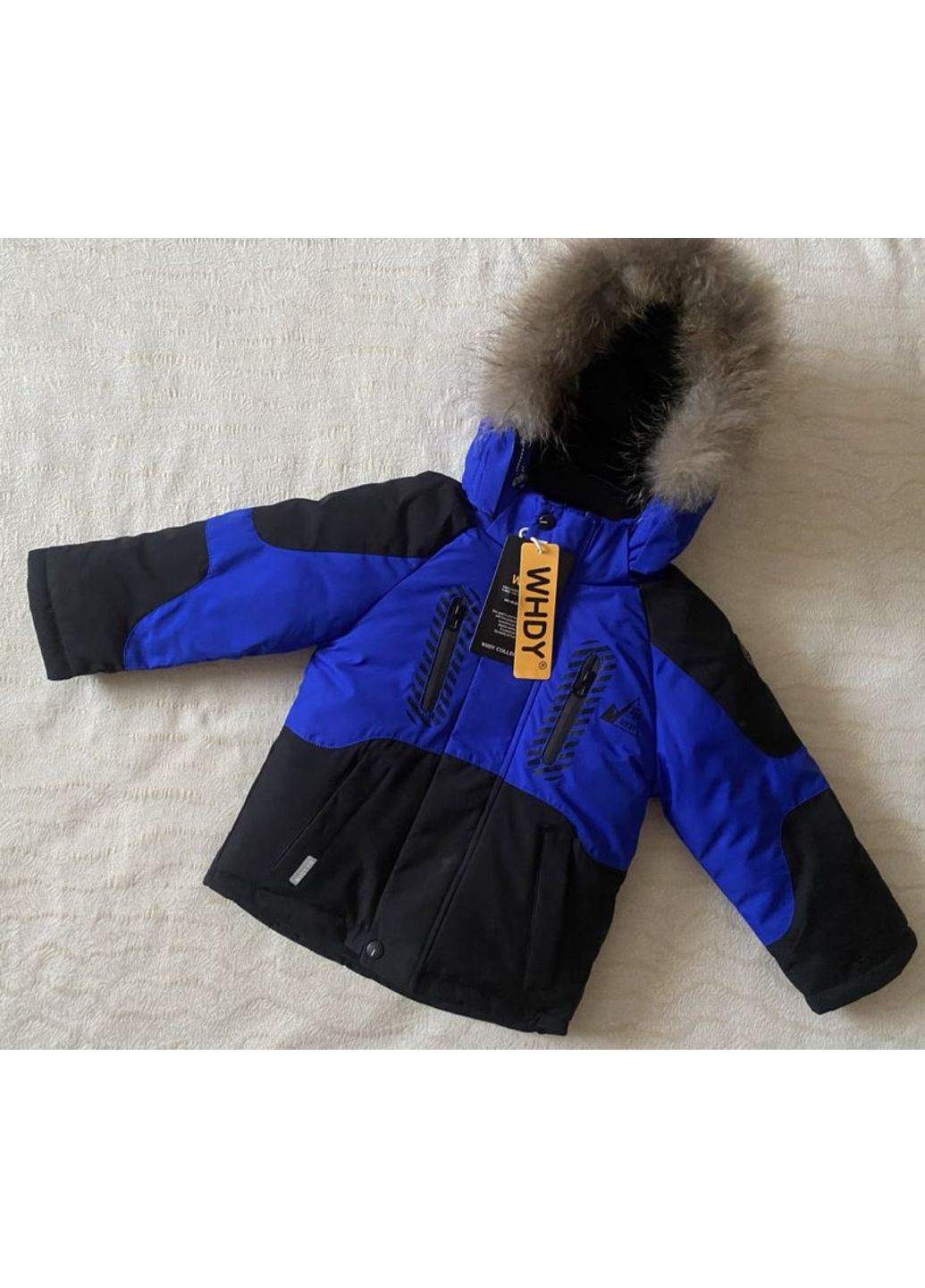 Комбінована зимня дитяча зимова подовжена куртка на хлопчика 98-116 холофайбер No Brand