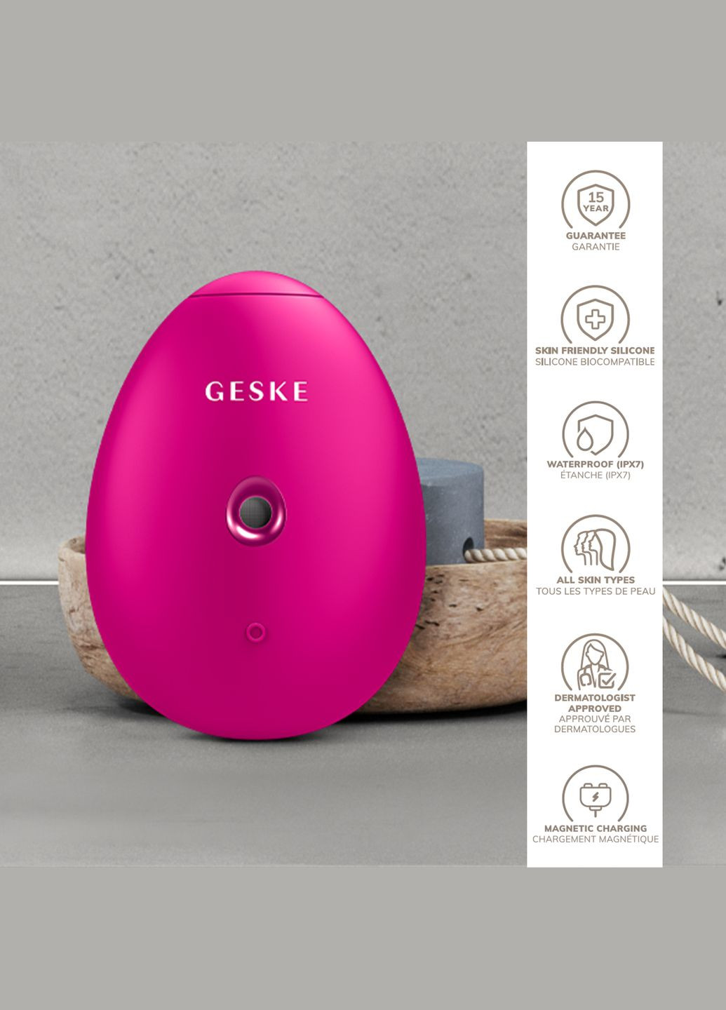 Електронний освіжувач для зволоження обличчя Facial Hydration Refresher 4в1 magenta GESKE (341526215)