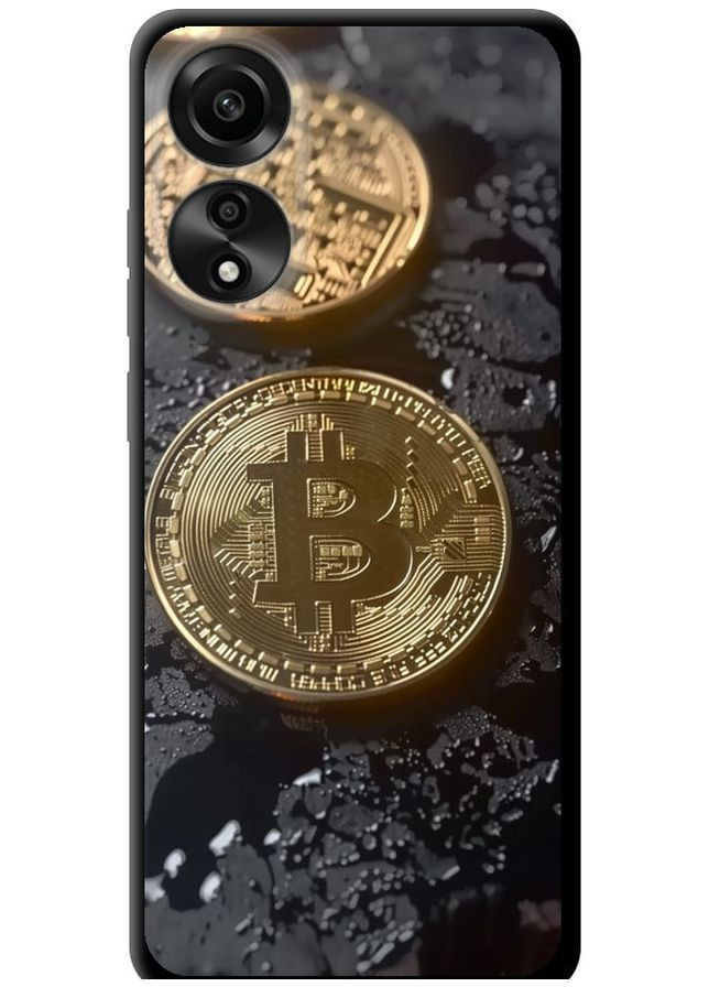 TPU чорний чохол 'Вулканійчний Bitcoin' для Endorphone Oppo A78 4G (289874963)