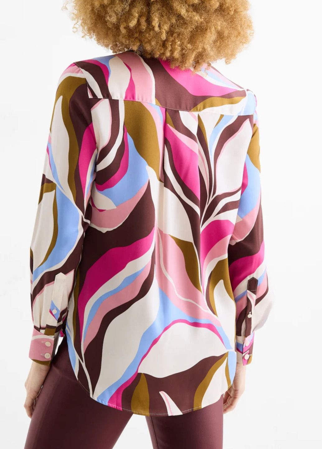 Цветная рубашка с абстрактным узором C&A