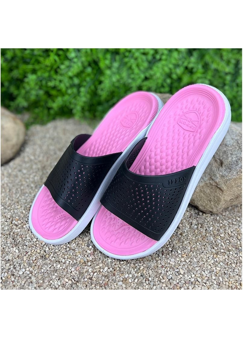 Черные шльопанцi жiночi силiконовi е-00031-386 чорнi LuckLine