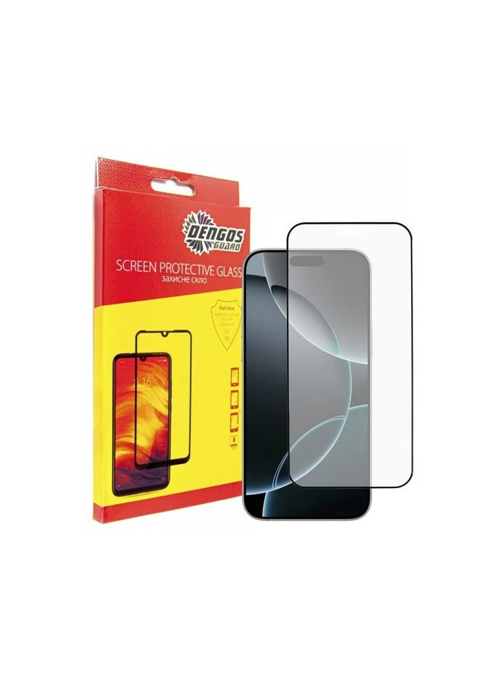 Скло захисне Full Glue iPhone 16 Pro (m93959) DENGOS Full Glue iPhone 16 Pro (black) (375785697)