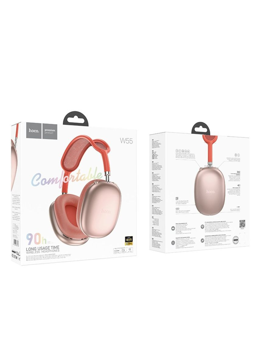 Беспроводные наушники W55 Pleasing BT headphones Pink Hoco (340277858)