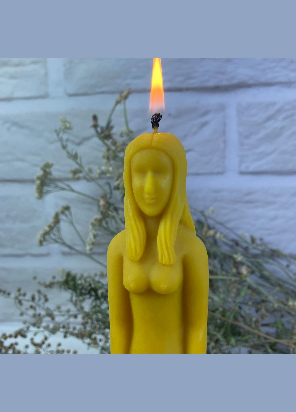 Восковая желтая свеча - Вольт (женщина) 5Candles (322347431)