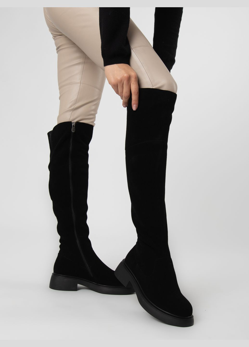 Черные осенние ботфорты (1731ц) Marigo