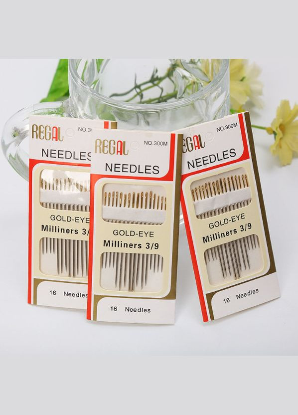Набор игл 3/9, для ручного шитья, 16 штук Regal (340483956)