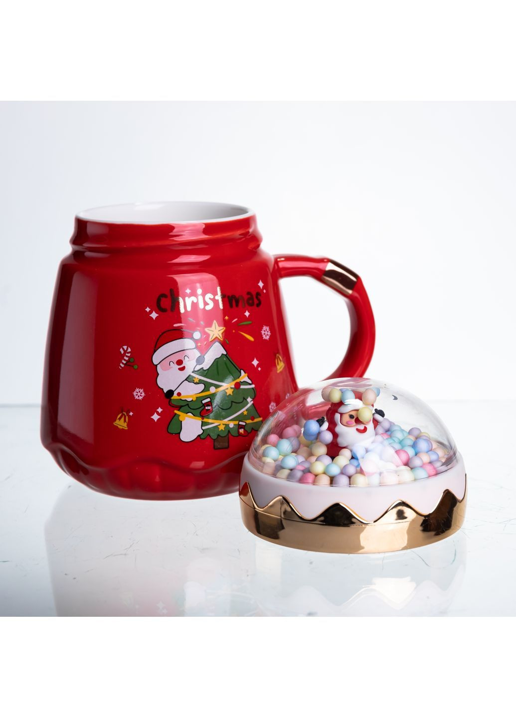 Чашка порцелянова Christmas 400 мл, червоний FM-CS-41D No Brand (368641392)