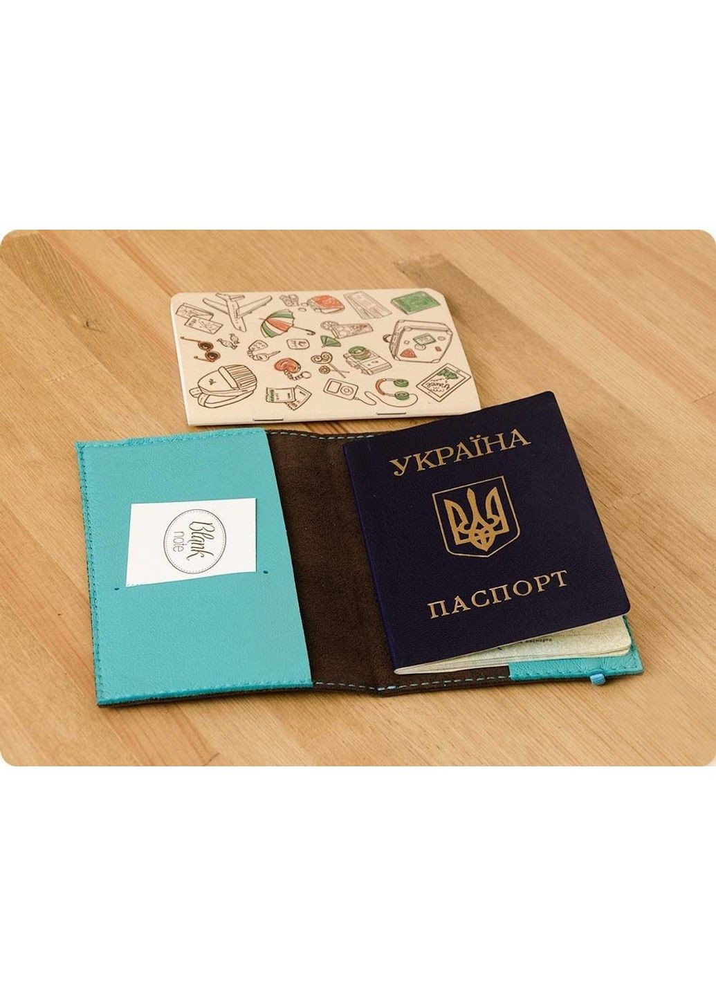 Обкладинка для паспорта зі шкіри ручної роботи bn-op-1-o BlankNote (293056320)
