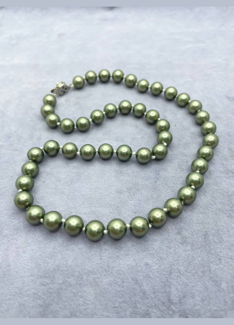 Бусы Майорка 8 мм 45 см зеленые No Brand (305836871)