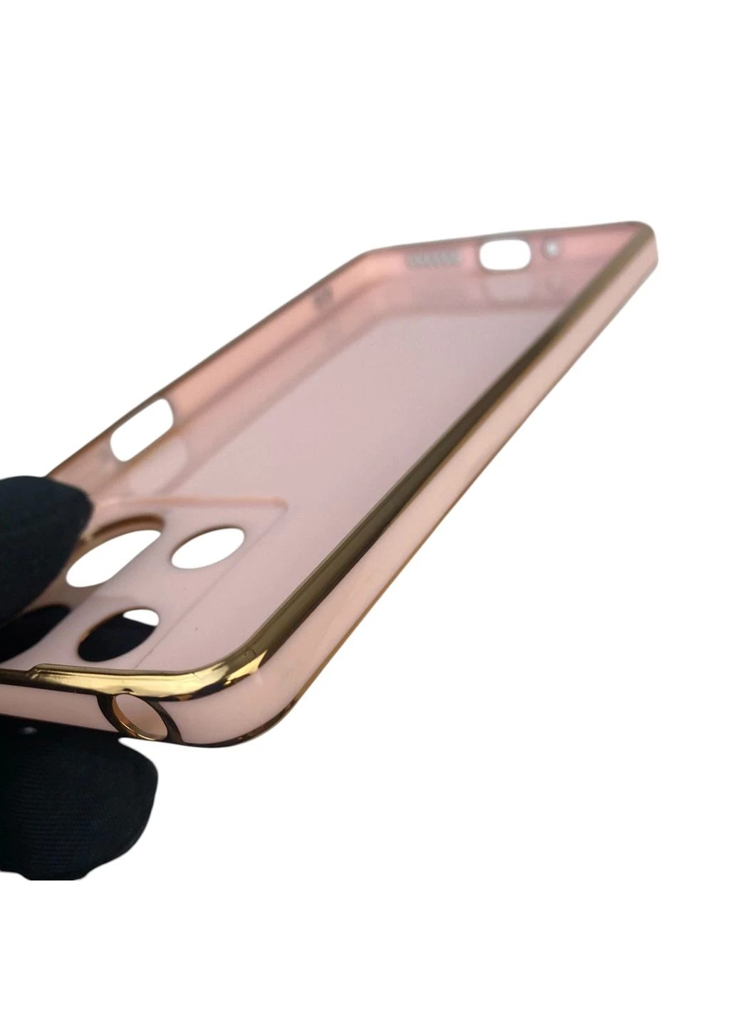 Чохол для Redmi Note 13 5G з кільцем-підставкою із золотою окантовкою на сяомі редмі нот 13 пудровий gs1 Xiaomi (366236560)