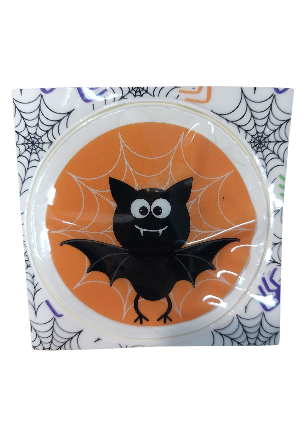 Наклейка для Хелловін Кажан 8 см помаранчево-чорний Jannet Наклейка (361136068)