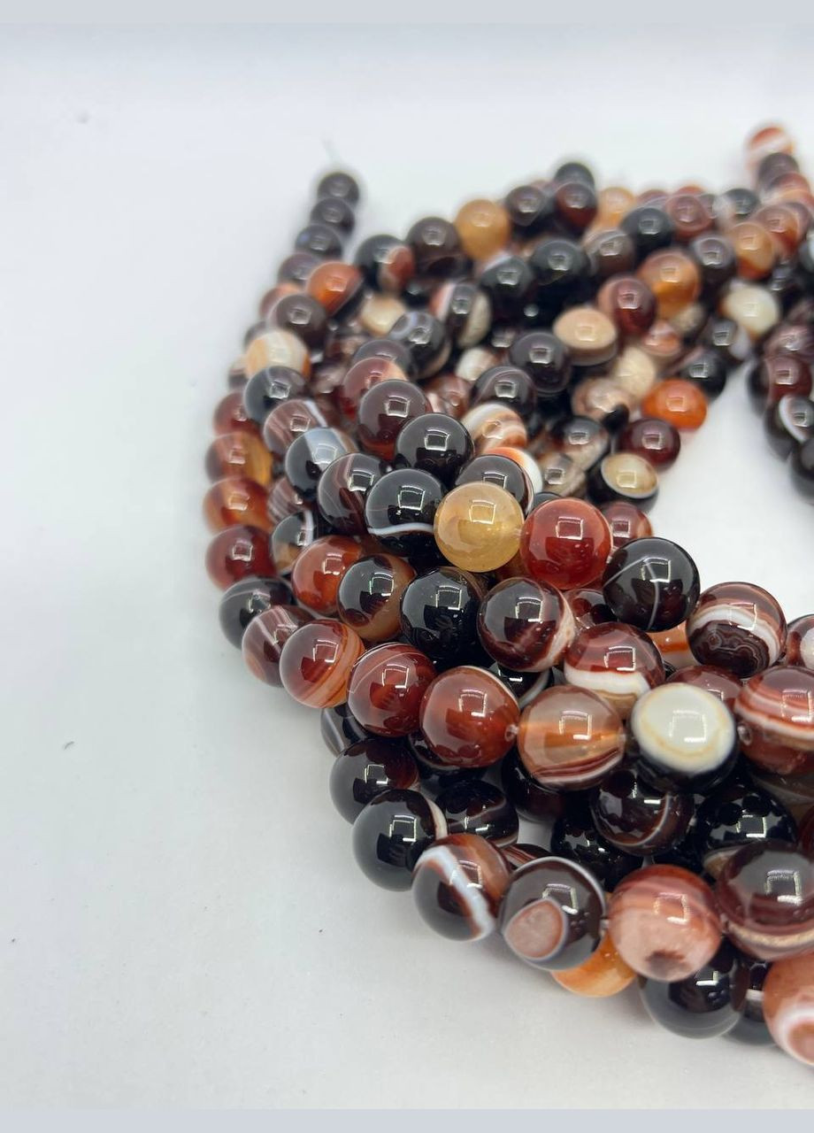 Агат на нити без застежки 12 мм 40 см No Brand (327072000)