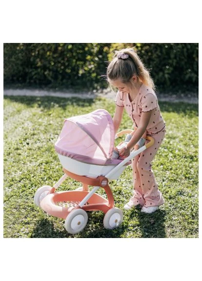 Коляска для кукол Baby Nurse Терракотовая пудра, люлька с корзиной, 18 мес.+ (7600254124) Smoby Baby Nurse Теракотова пудра, люлька з корзиною, 18 (389553963)