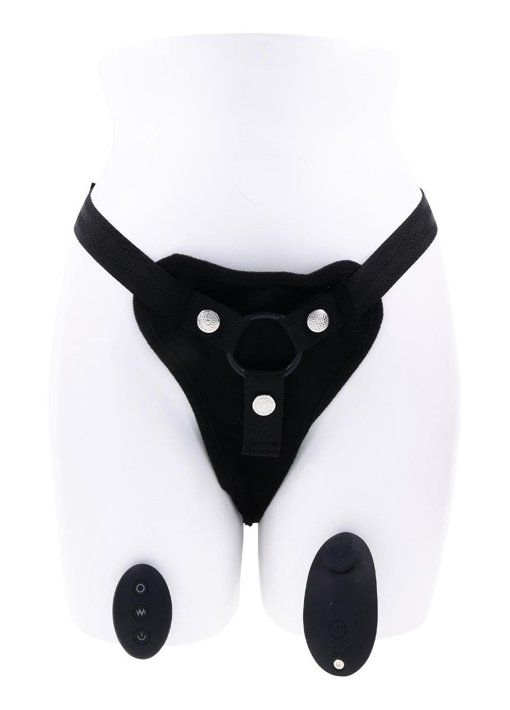 Трусики для страпона с вибратором черные Sportsheets (361669887)