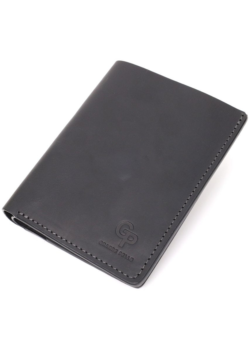 Кожаное портмоне с монетницей и держателем для AirTag мужское черное (sku_11623) No Brand (327819626)