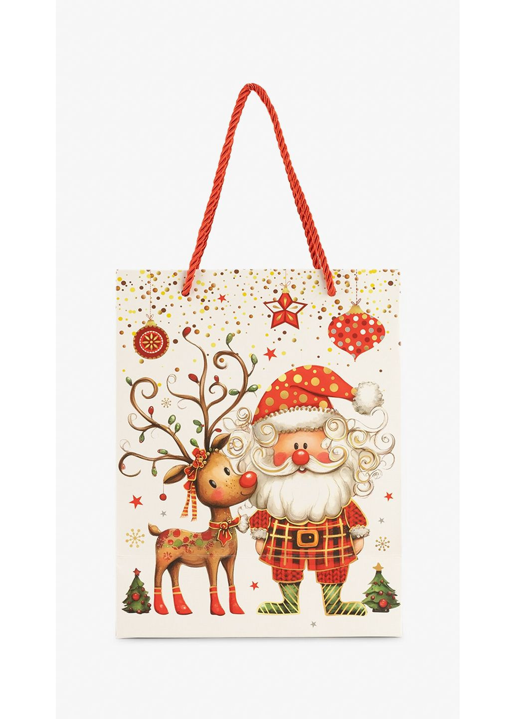 Новорічний подарунковий пакет САНТА І ЯЛИНКА 074S Різнокольоровий shop (2000999333736) No Brand (367115163)