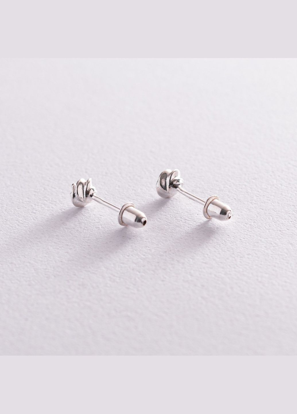 Серебряные серьги - пусеты с фианитами 121787 Oniks (264024691)