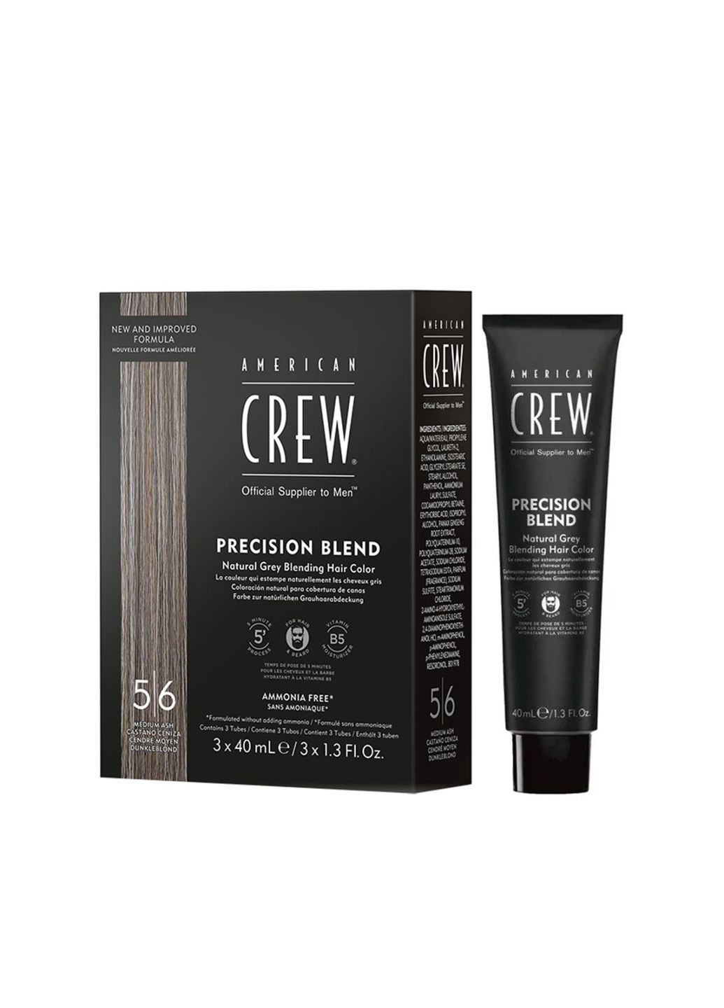 Система маскування сивини Precision Blend Shades 5-6 3х40 мл American Crew (255337309)