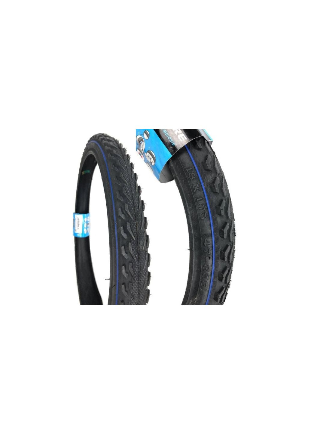 Покришка 18"х1.75" (207) шипована, чорно-синій Deli Tire (369140338)