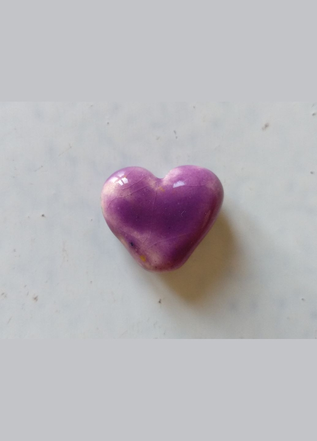 Керамическая бусина ручной работы "Сердечко" (сиреневое) Коти&Ангели (301533160)