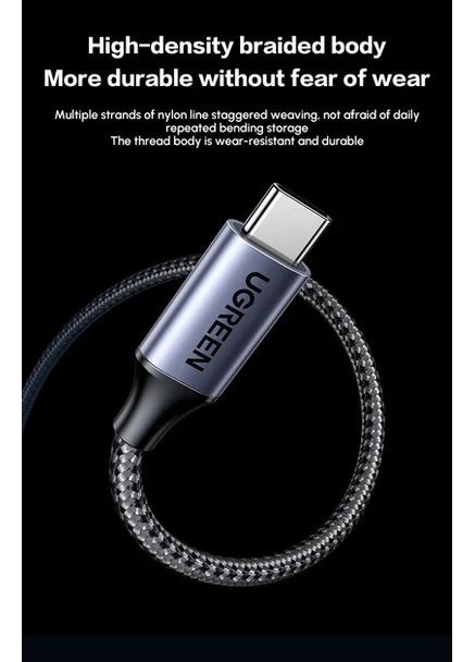 Кардридер USB-C (80888) 15см 5 Гбит/с Чтение SD/TF одновременно Поддержка карт до 2 ТБ Алюминиевый корпус Нейлоновый кабель Ugreen (362194454)