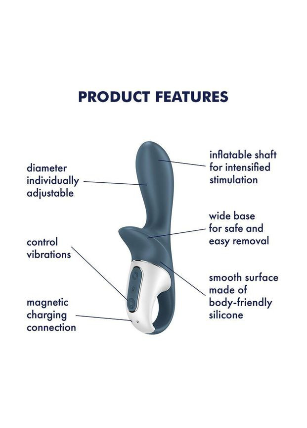 Анальный вибратор Air Pump Booty 2, надувается Satisfyer (303894276)