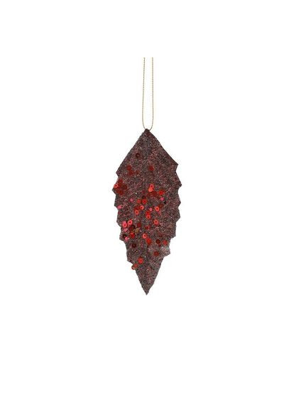 Декоративное украшение лист 6 шт House of Seasons для дома пенополиуретан красный декор ProDobro (367265380)