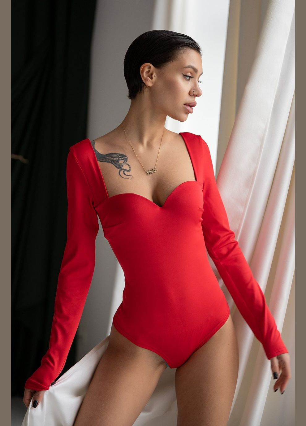 Боди з длинным рукавом CHICLY (326415841)