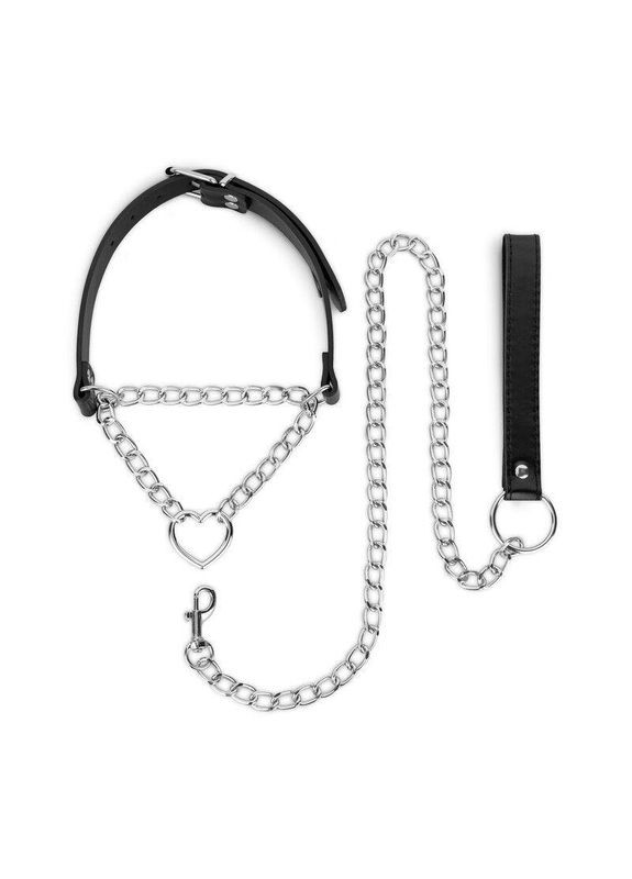 Нашийник із повідцем Bedroom Fantasies: with Chain — Silver Collar (327875918)