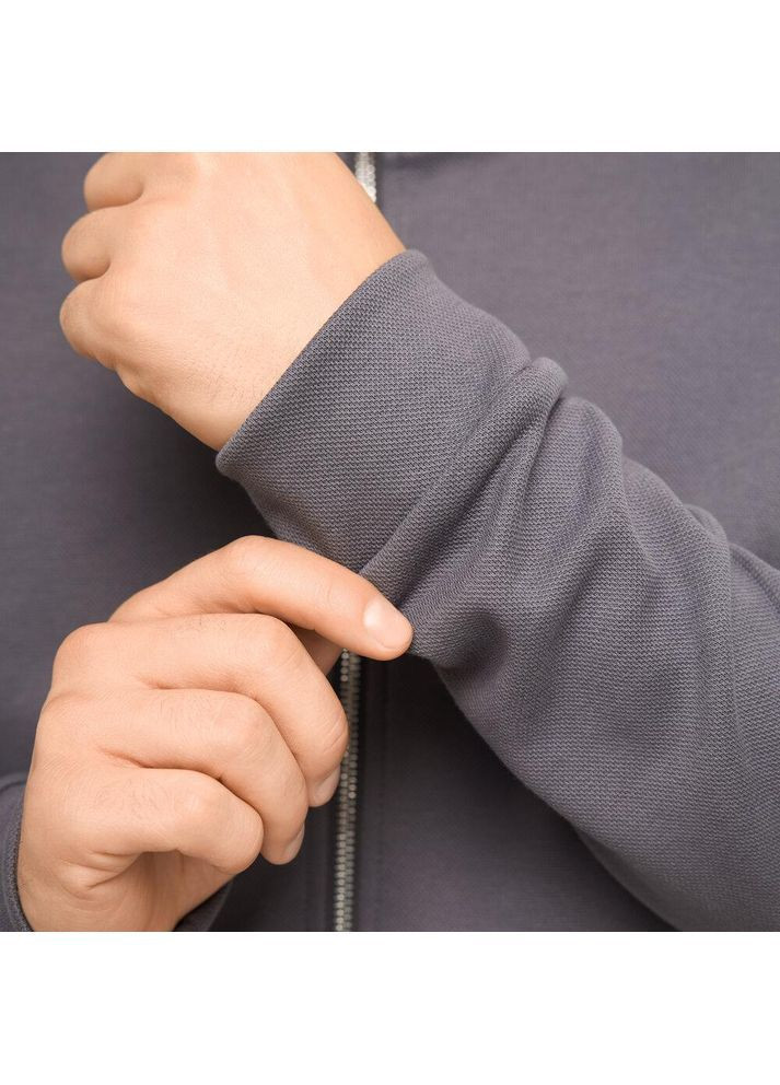 Чоловіча кофта демісезонна на блискавці сіра Freedom (365754691)