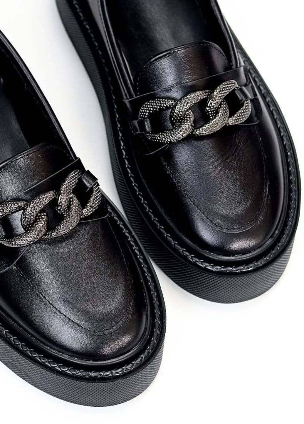 Garti Туфлі жіночі шкіряні, Лофери лофери чорний з натуральна шкіра, україна — демісезон (317349910)