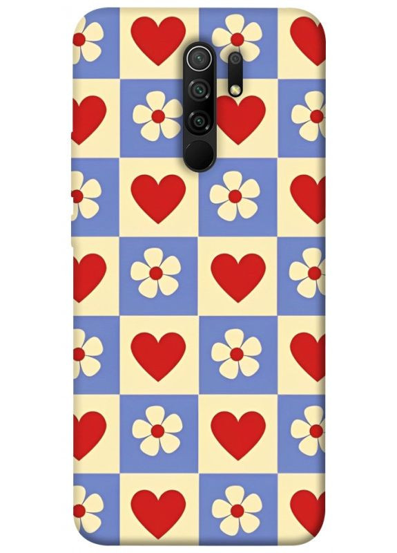 Чехол с принтом для Xiaomi Redmi 9 / для Ксяоми, сяоми, ксиомы редми 9 Сердца-цветочки No Brand (338608077)