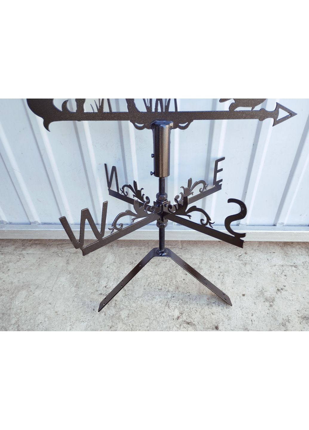 Флюгер на дом Рыбак со щукой, спиннингистом, флюгер на крышу из металла 2 мм. No Brand (368896676)