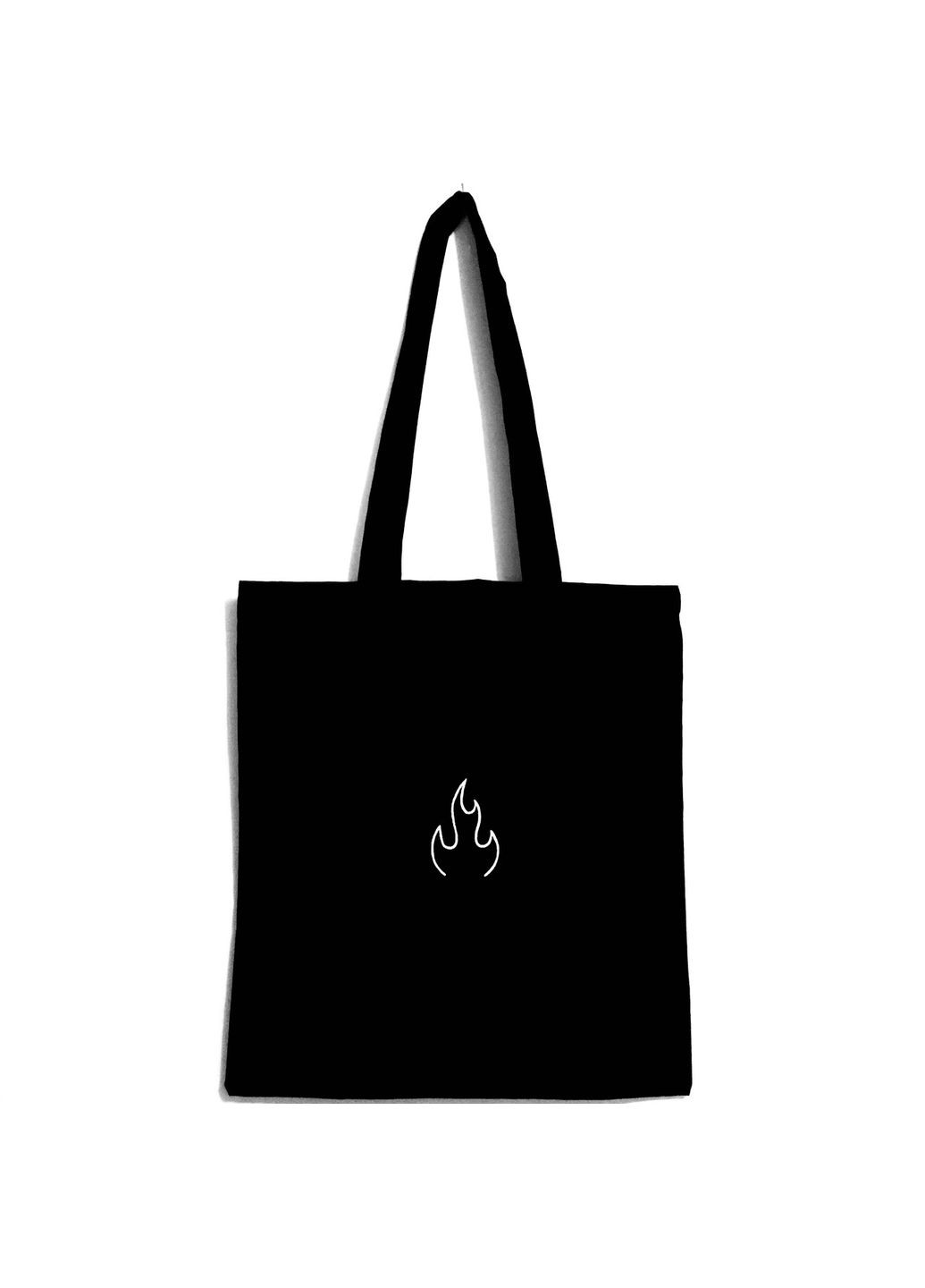 Шопер сумка с принтом "Огонь" Handmade (292713940)