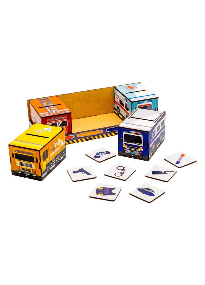 Дитячий Сортер Монтессорі "машинки" Puz-87873 Seli No Brand (394382785)