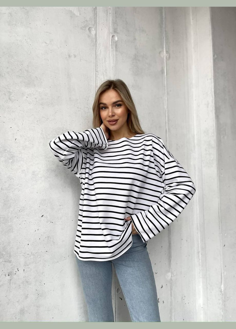 Лонгслив Оверсайз Турецька Двонитка No Brand (317638182)