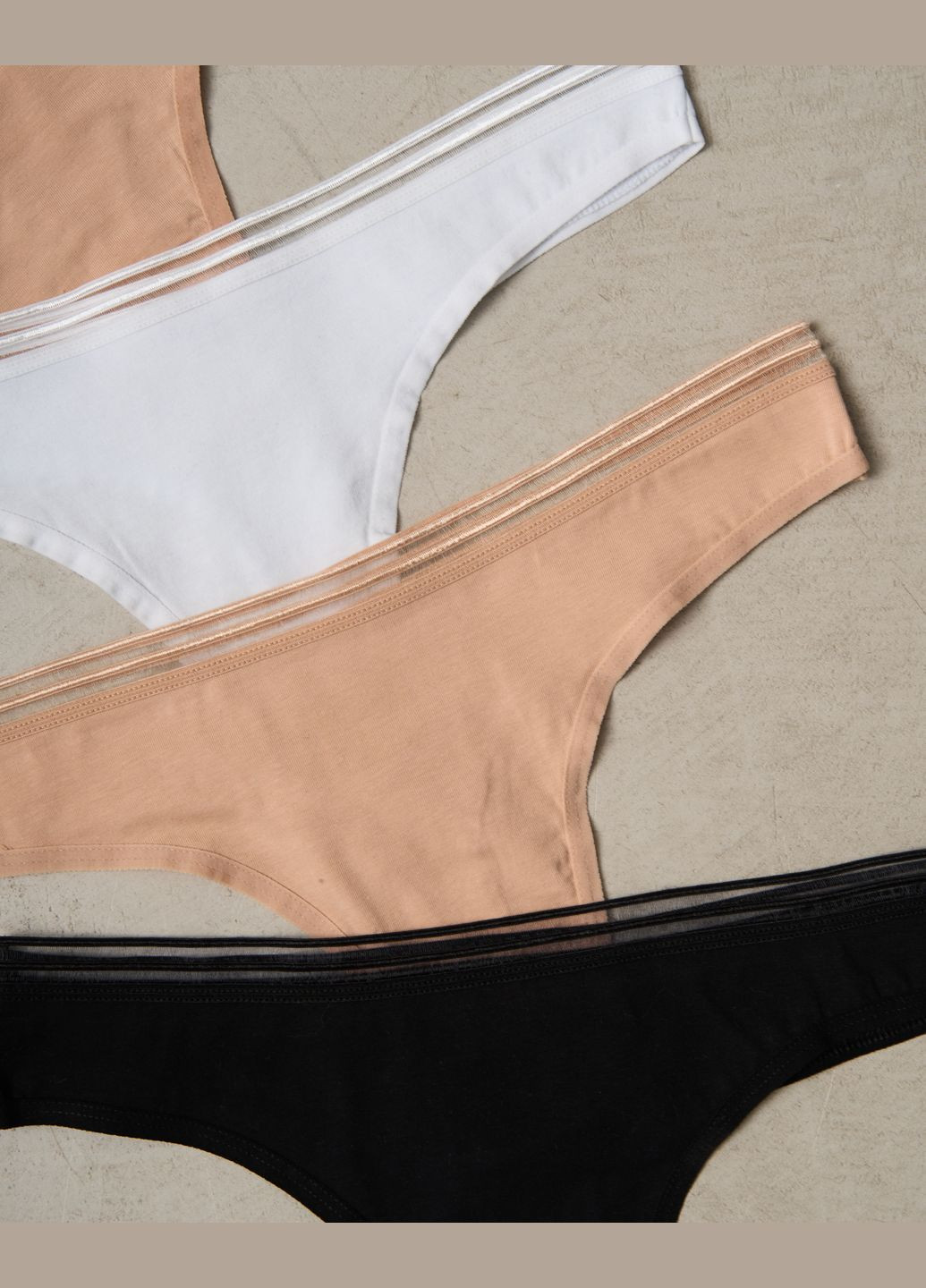 Женские стринги с полосками по верху 5 шт. Nicoletta (322126771)